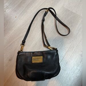 Marc By Marc Jacobs Black Crossbody Bag with Gold Accents